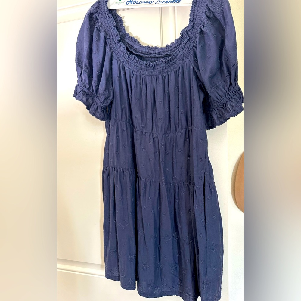 Summer slate blue dress